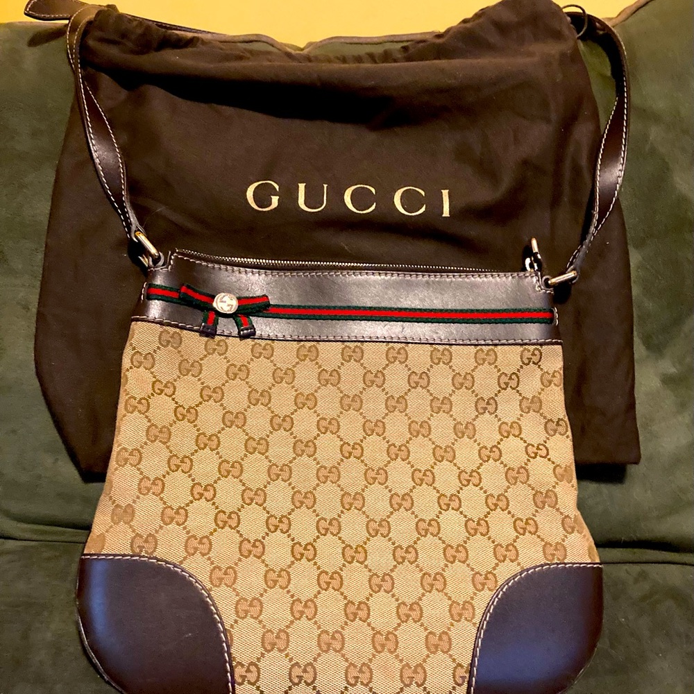 Gucci Messenger Monogram Crossbody Bag